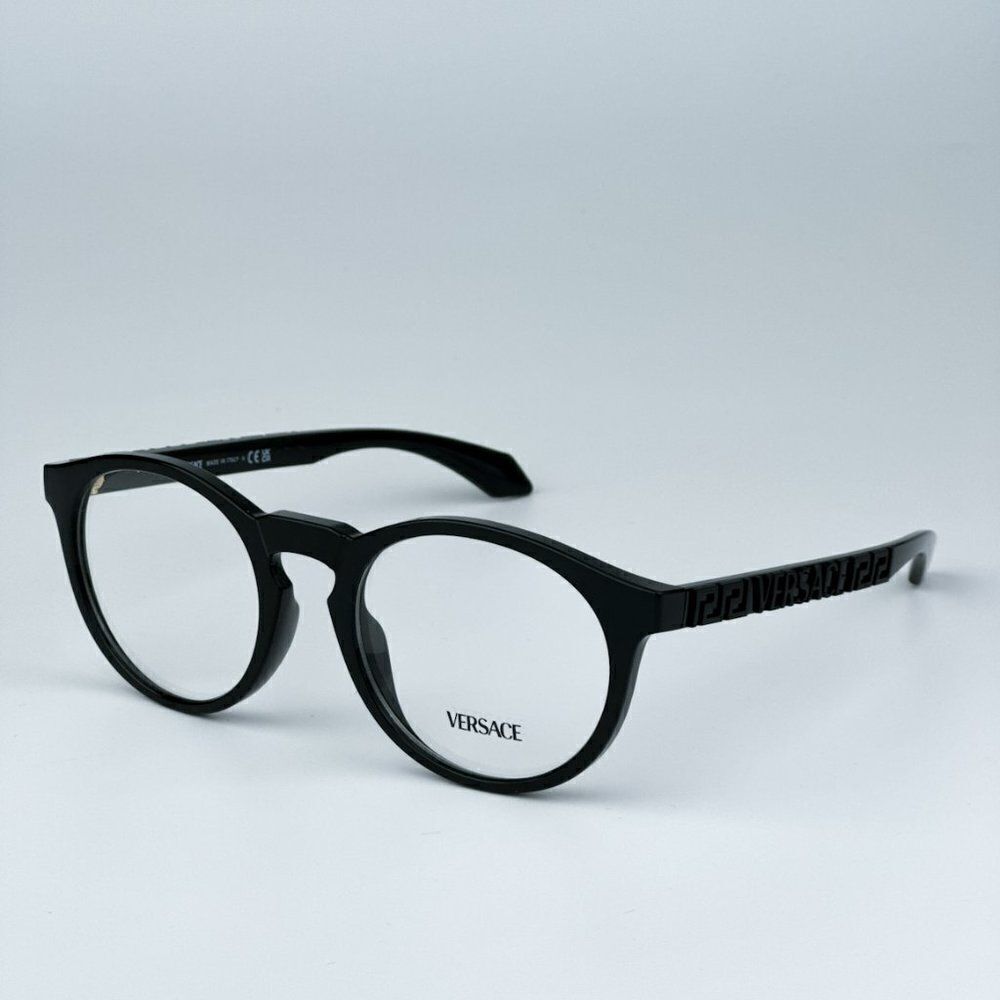 NEW Versace VE3355U GB1 Black Oval Unisex Eyeglasses VE 3355U
